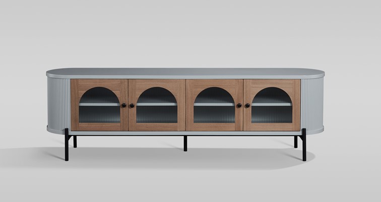 Komoda RTV STILIG ST382 Szary/Brązowy