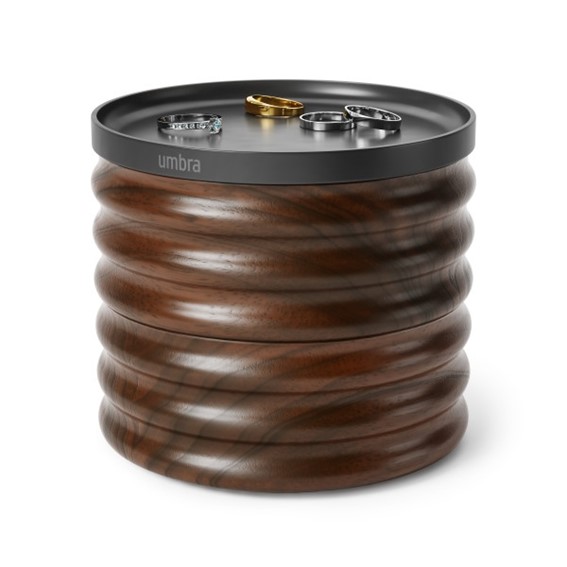 Organizer na Biżuterię TESORA Brązowy/Czarny