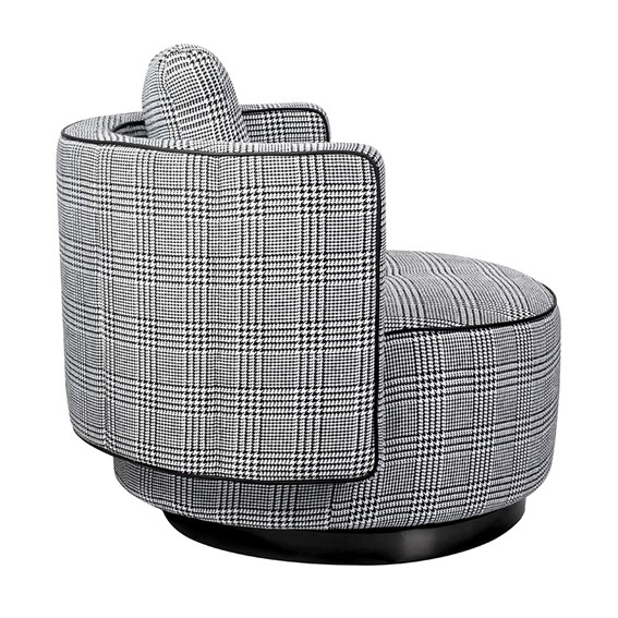 Fotel Obrotowy TONDO Biały/Czarny