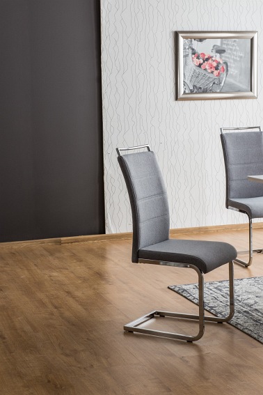 Krzesło H441 Chrom/Czarny/Biały Ekoskóra