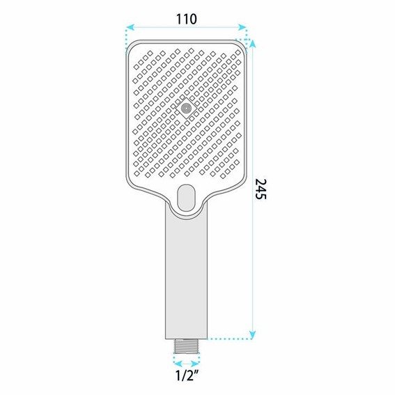 Słuchawka Prysznicowa JS-031 Nikiel Szczotkowany