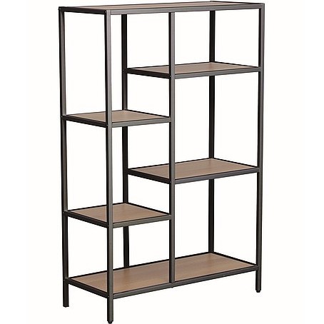 Regał COSTA B Czarny/Dąb