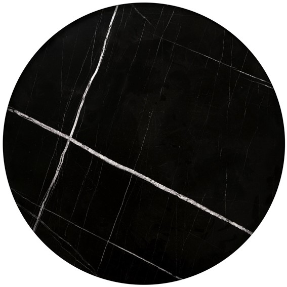 Zestaw 2 Ław JULIETA Czarny/Czarny Marmur