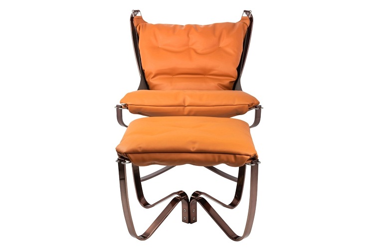 Fotel z Podnóżkiem Arni Low 80x80x92 Pomarańczowy