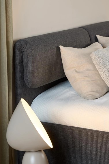 Łóżko Tapicerowane CALVI 160x200 cm z Szufladami Szary