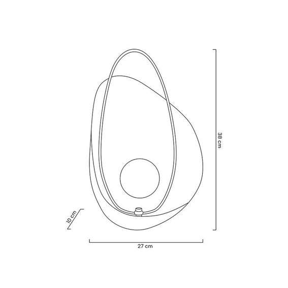 Lampa Ścienna ROCK Złoty/Biały
