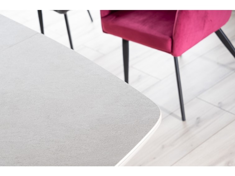 Stół Rozkładany ARMANI Ceramic (160-220)x90 Szary Mat