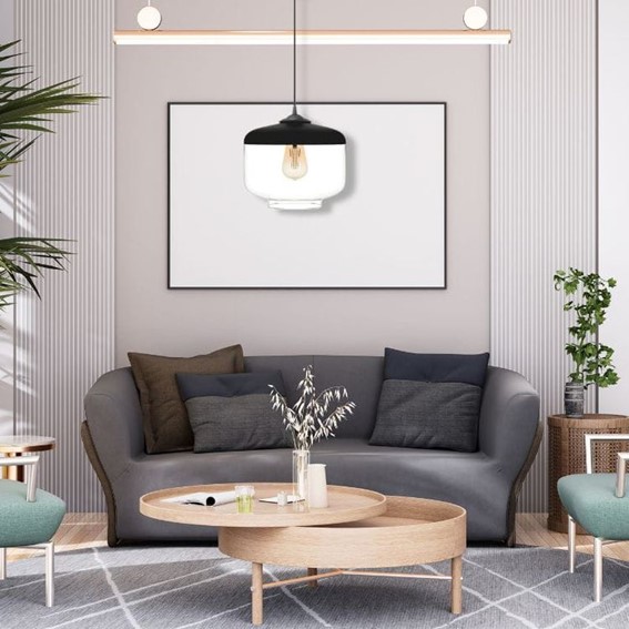 Lampa Wisząca VALENTINA 1A Czarny