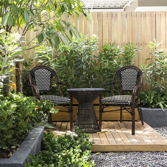 Krzesło CAFE PARIS ARM Brązowy/Czarny/Biały