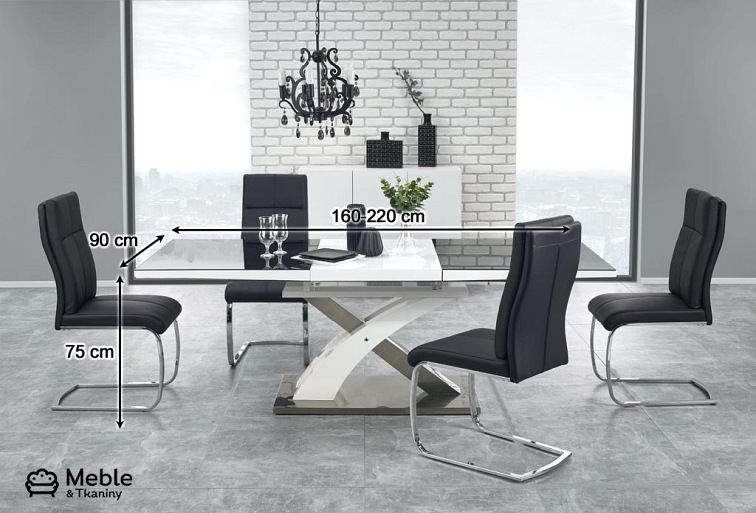 Stół Rozkładany SANDOR 2 (220-160)x90 Czarny