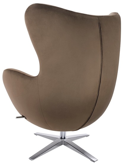 Fotel Szeroki Egg Velvet 70x80x110 Brązowy