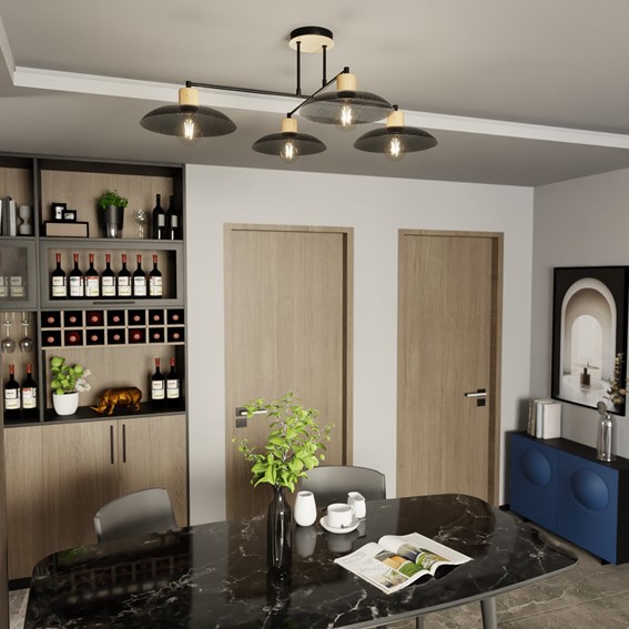 Lampa Sufitowa KOBE 4 Czarny