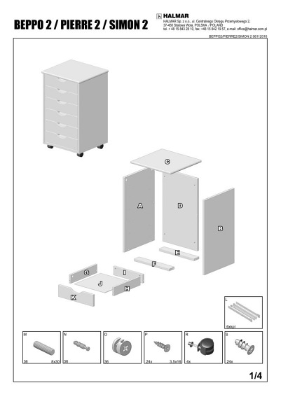 SIMON 2 kontenerek biały
