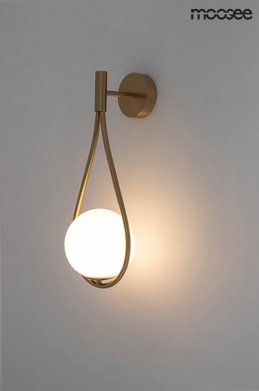 Lampa Ścienna ROMA Złoty/Biały