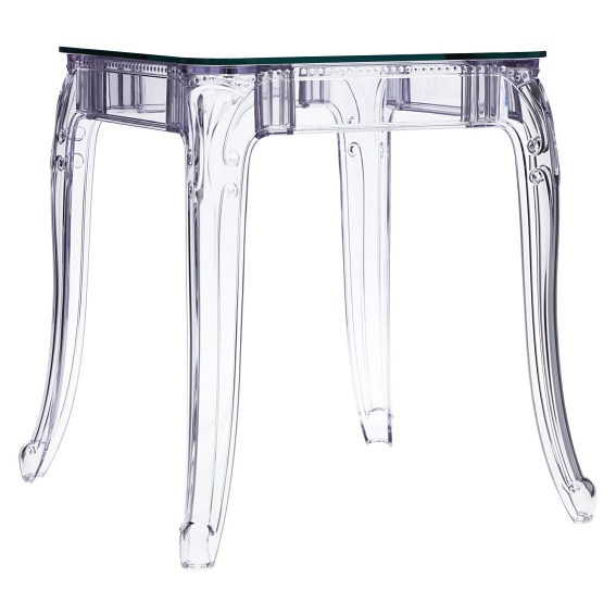 Stół GHOST 62x62cm transparentny
