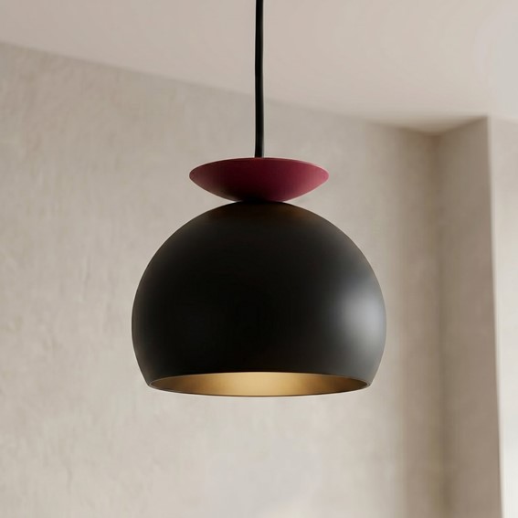 Lampa Wisząca GEO 1 Czarny/Burgundowy