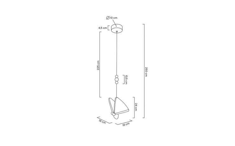 Lampa Wisząca BUTTERFLY M Złoty