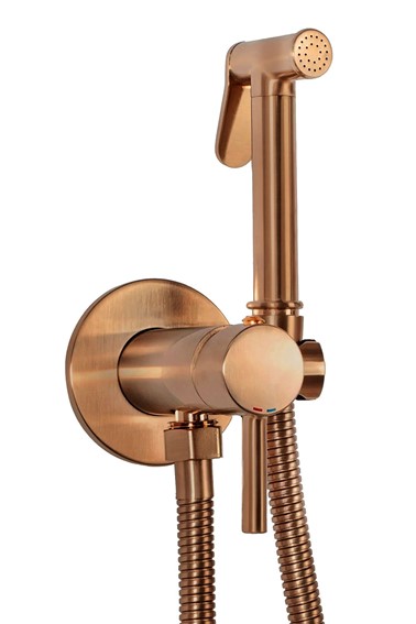 Bateria Bidetowa LUNGO LOOP Miedź Szczotkowana