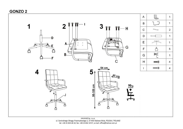 Fotel Młodzieżowy GONZO 2 Czarny