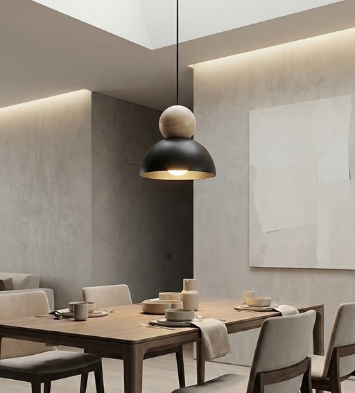 Lampa Wisząca KAKI 1S Czarny