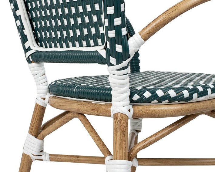 Krzesło CAFE MIRAMAR Turkus/Morski Rattan