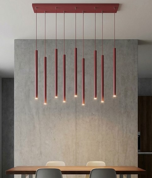 Lampa Wisząca SELTER 9 Burgundowy