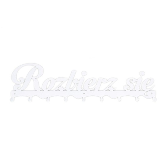 Wieszak Ścienny Rozbierz się 4x60x16 Biały