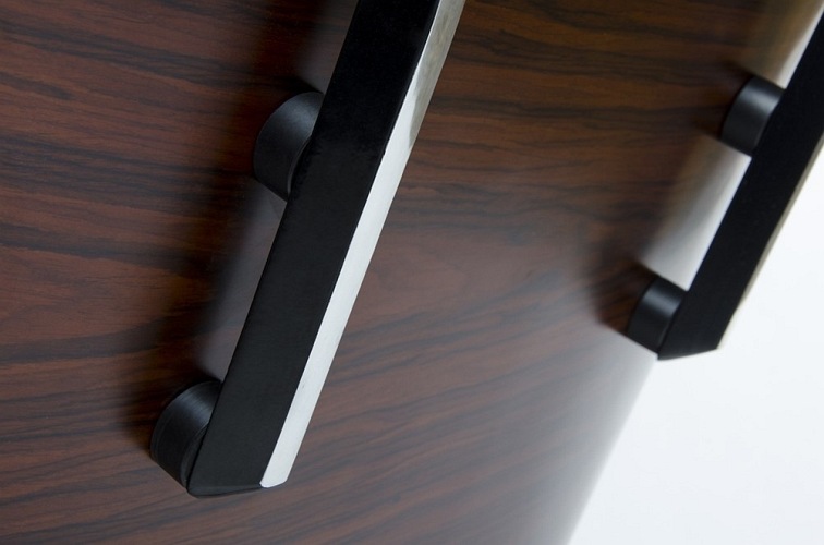 Fotel LOUNGE Czarny Orzech Skóra Naturalna