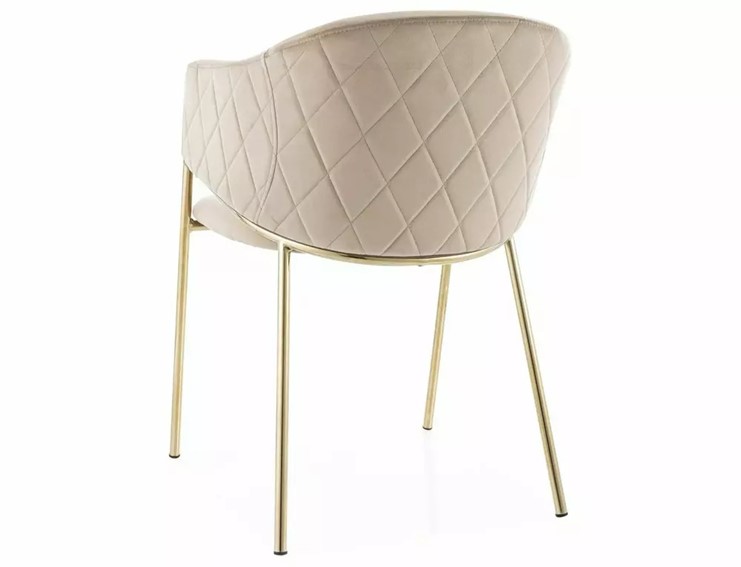 Krzesło BONO Velvet Beżowy/Złoty Bluvel 28