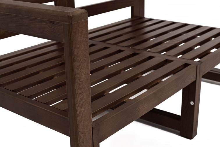 Sofa Ogrodowa MALTA 2-Osobowa Ciemny Brązowy/Grafit