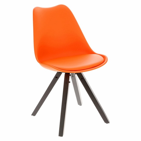 Krzesło Norden Star Square black PP pomarańczowe