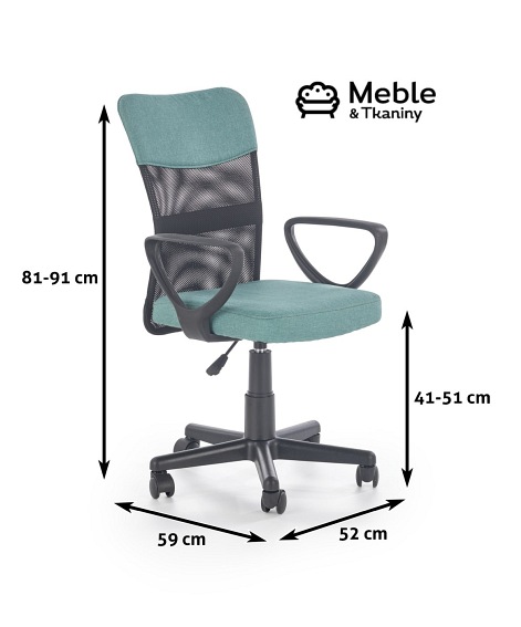 Fotel Młodzieżowy TIMMY Turkusowy