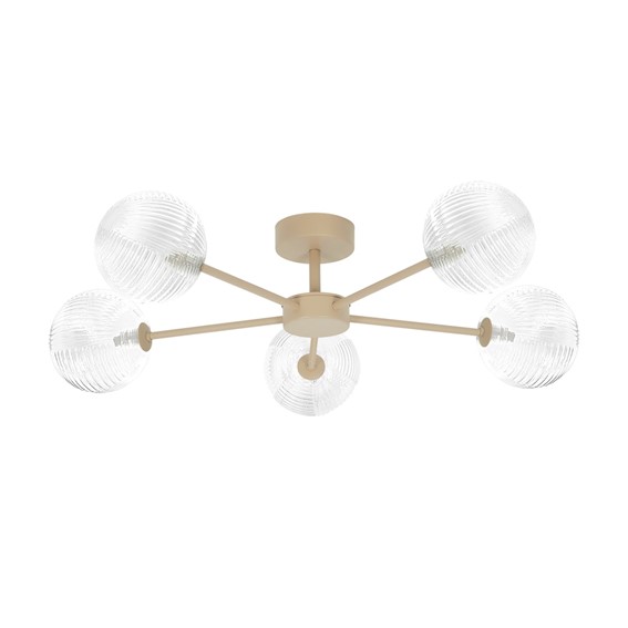 Lampa Sufitowa CASOLI K-5711 Transparentny/Beż