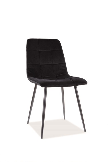 Krzesło Mila Matt Velvet 41x45x86 Czarny