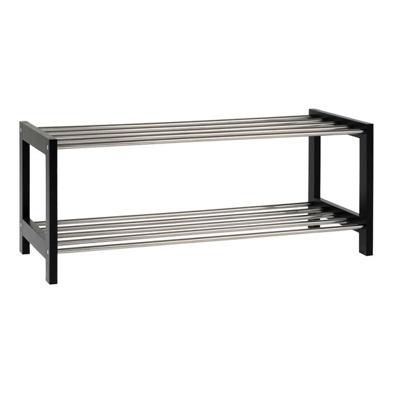Półka na Buty PADOVA 78cm Czarny/Srebrny