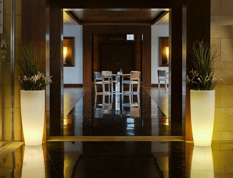 Donica BAMBU 90 BATTERY Biały