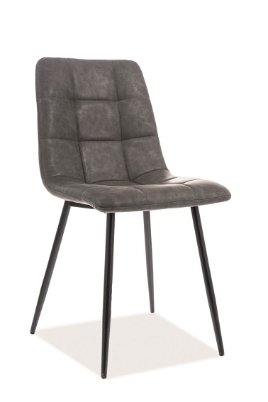 Krzesło LOOK Czarny/Szary Ekoskóra