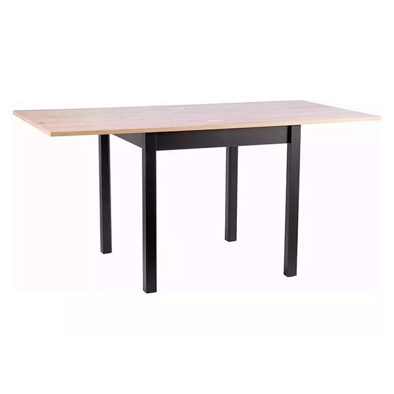 Stół Rozkładany FLIP 60 (80-120)x60 Dąb Artisan/Czarny