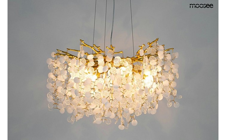 Lampa Wisząca RIVIERA 80 Złoty/Transparentny