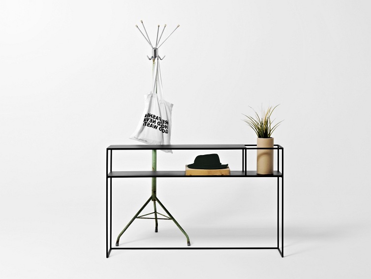 Konsola SENSO FLOWER METAL P 120x25 Czarny