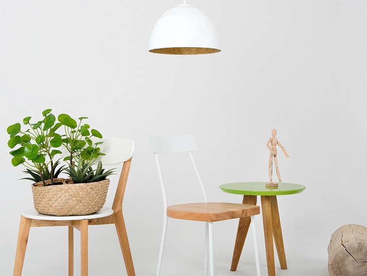 Lampa wisząca LEONARD M – złoto-biały