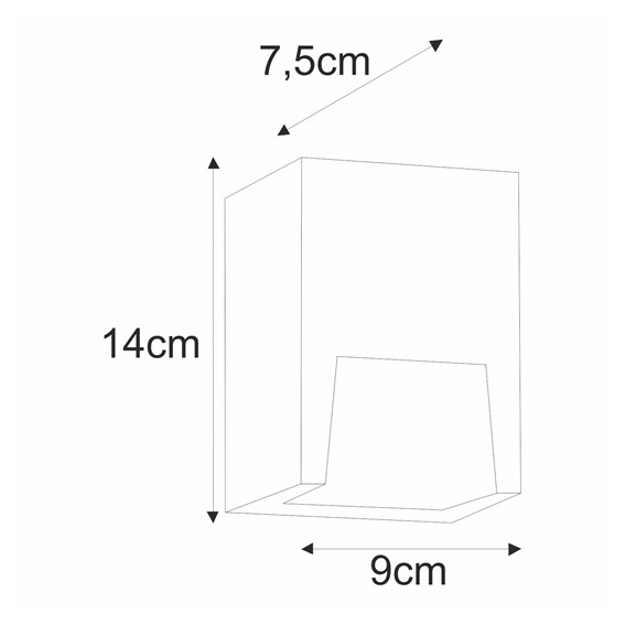 Kinkiet Zewnętrzny SLOT K-8144 Czarny/Biały