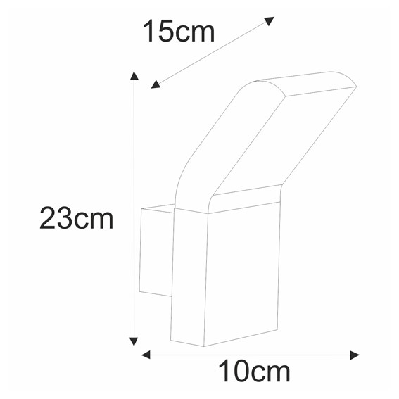Kinkiet Zewnętrzny VIDAR K-8146 Czarny/Biały