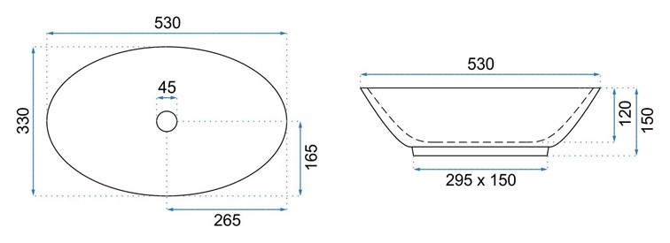 Umywalka Nablatowa PAMELA SHINY Marmur/Czarny