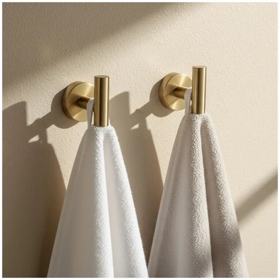 Komplet Wieszaków Łazienkowych ARI Złoty Szczotkowany