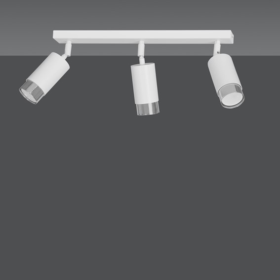 Lampa Sufitowa HIRO 3 Biały/Chrom
