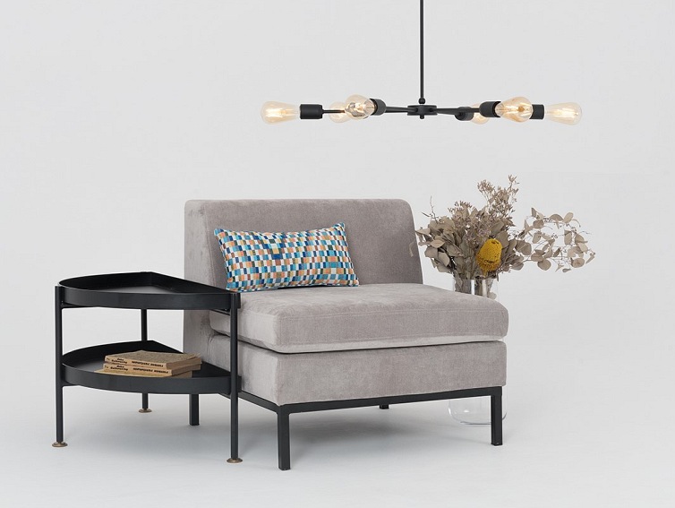 Stolik HANNA METAL HALF 80-2F