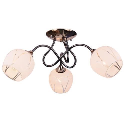 Żyrandol LINDA 3 Biały/Złoty/Mleczny