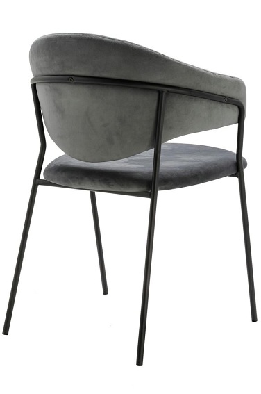 Fotel NAOMI ciemny szary - welur