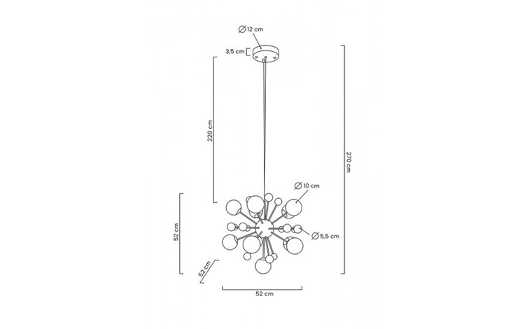 Lampa Wisząca AURELIA Złoty